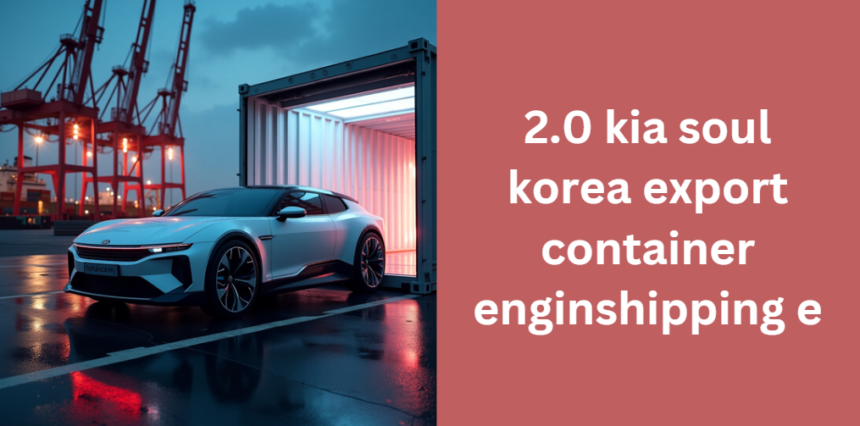 2.0 kia soul korea export container enginshipping e